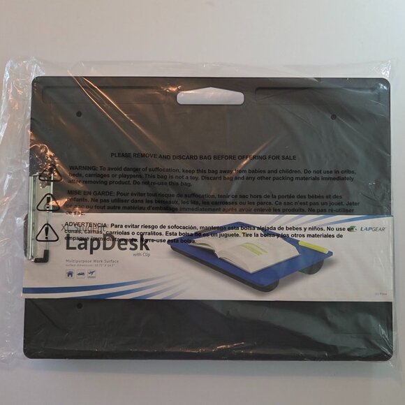 LapGear XL Student LapDesk with Clip, Never Opened, Sealed Bag - Picture 1 of 4